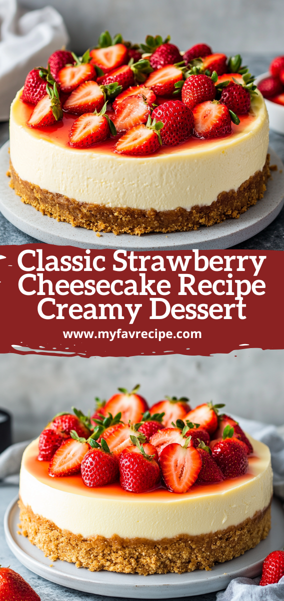 Classic Strawberry Cheesecake Recipe Creamy Dessert