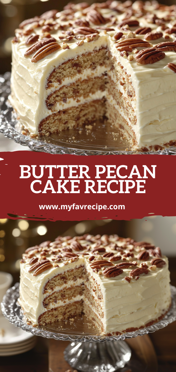 Best Homemade Butter Pecan Cake Recipe | Southern Classic