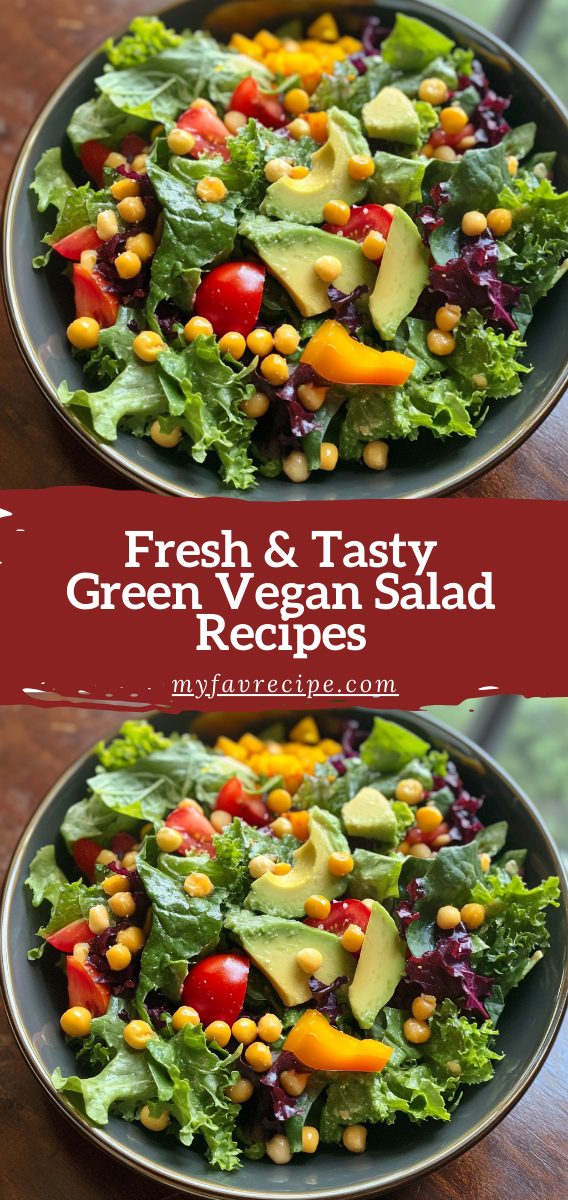 Fresh & Tasty Green Vegan Salad Recipes