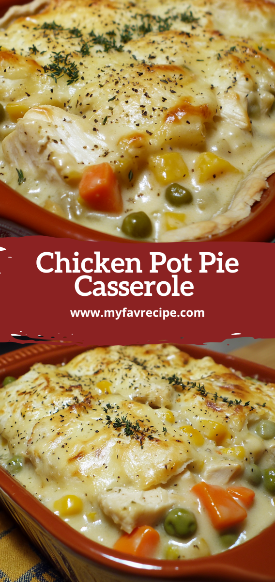 Chicken Pot Pie Casserole | Easy Bake Pot Pie Recipe