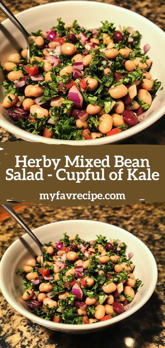 Herby Mixed Bean Salad - Cupful of Kale