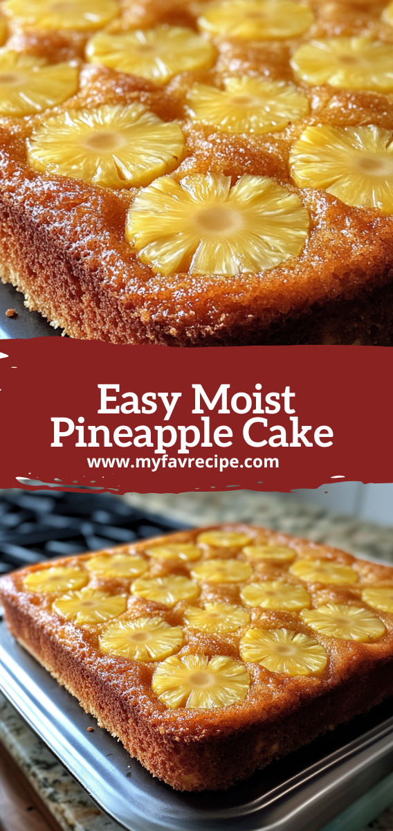 Easy Moist Pineapple Cake Recipe Ready in 30 Minutes