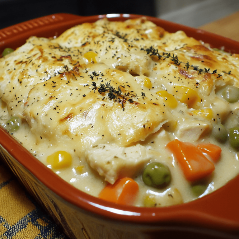 Chicken Pot Pie Casserole | Easy Bake Pot Pie Recipe