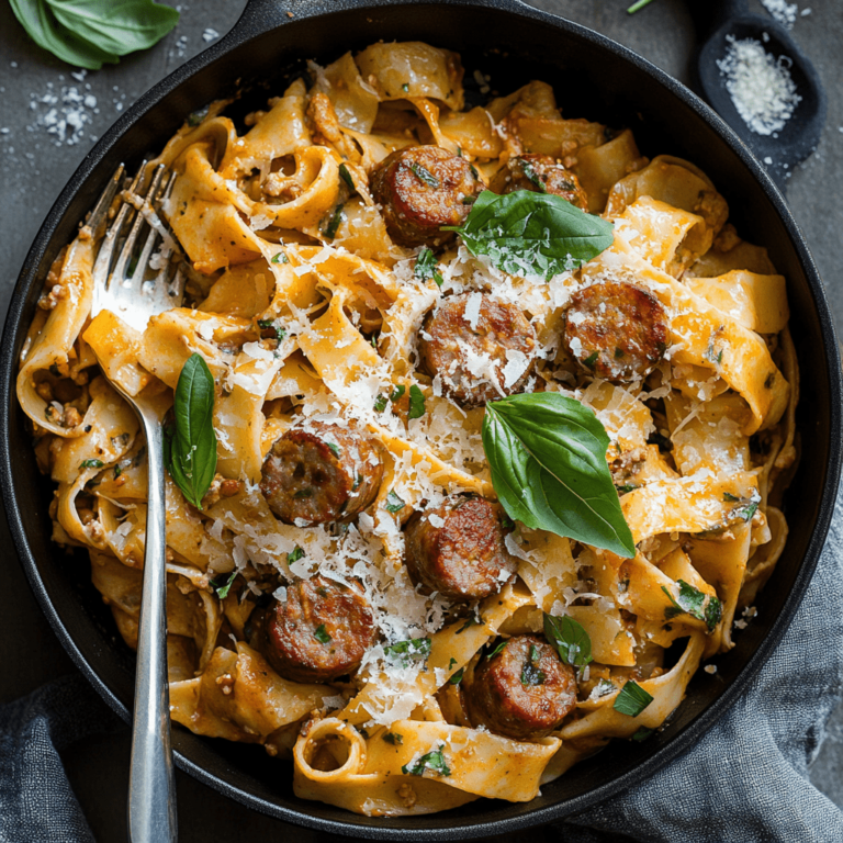 Creamy Calabrian Chili Pappardelle with Sausage-Fennel