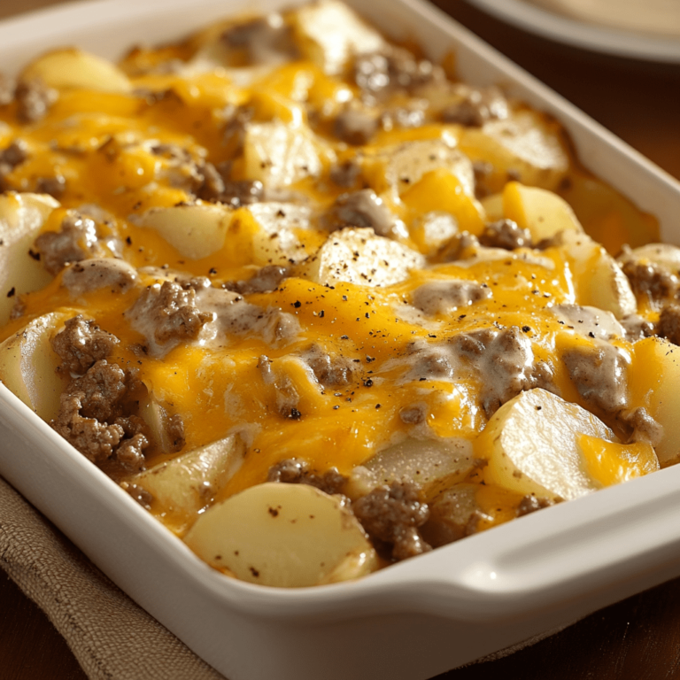 Easy Hamburger Potato Casserole Recipe | Family Dinner