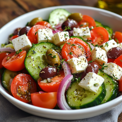 Easy Refreshing Greek Salad Recipe Under 15 Minutes