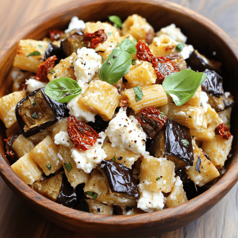 Pasta with Eggplant, Sun-Dried Tomatoes-Ricotta Recipe