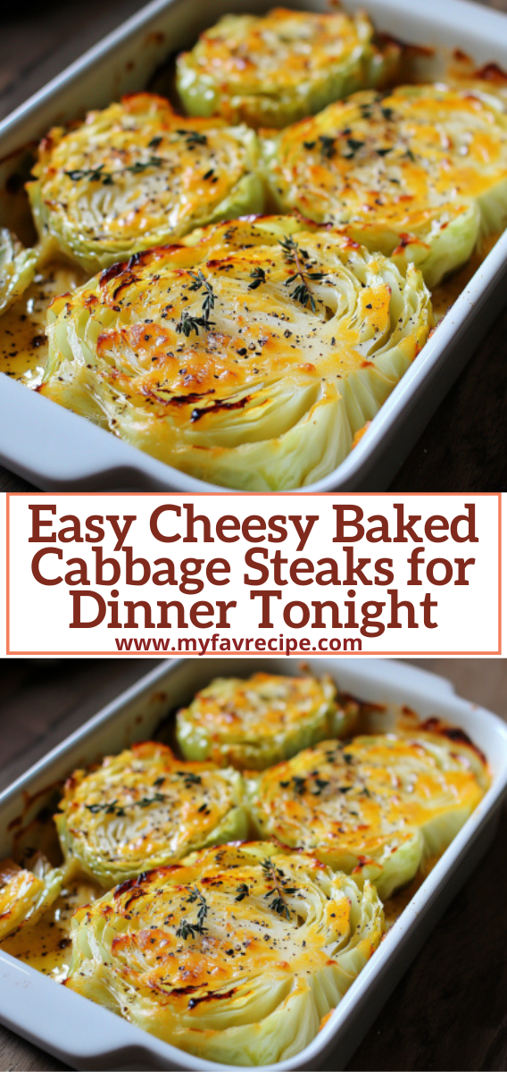 Easy Cheesy Baked Cabbage Steaks for Dinner Tonight