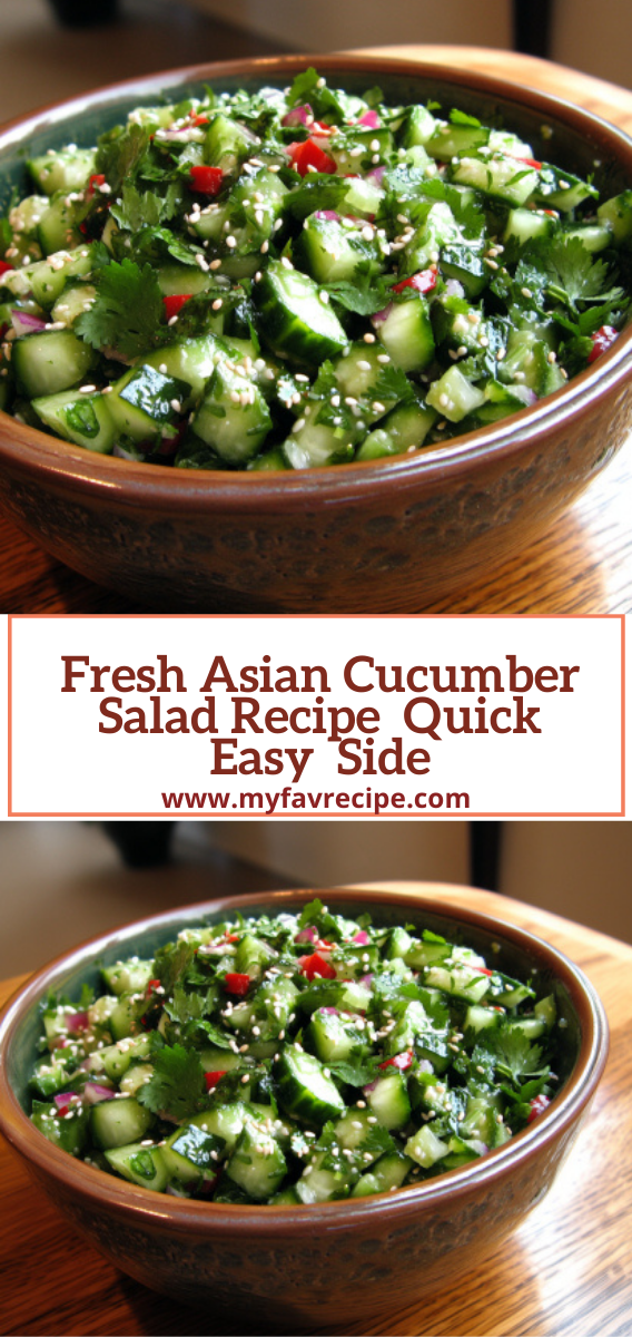 Fresh Asian Cucumber Salad Recipe  Quick  Easy  Side