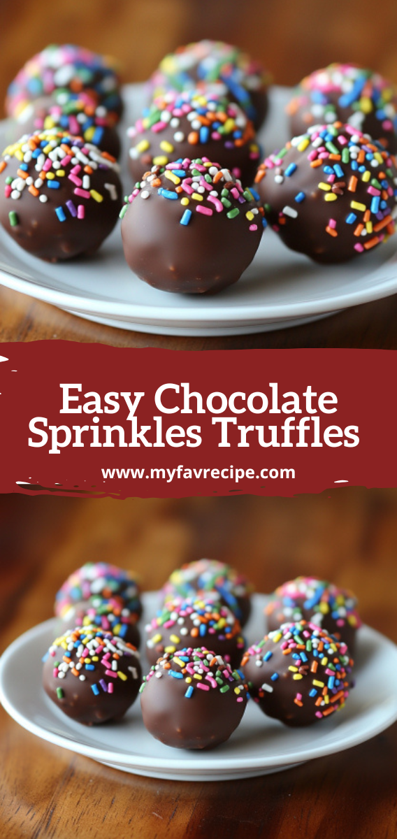 Easy Chocolate Sprinkles Truffles Recipe  Sweet Treats