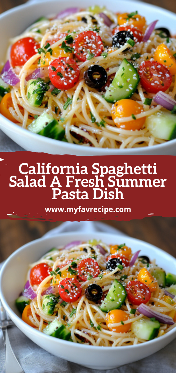 California Spaghetti Salad A Fresh Summer Pasta Dish