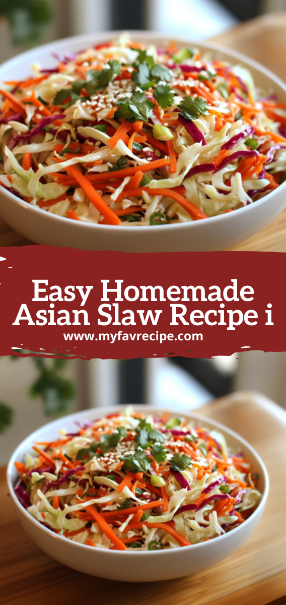 Easy Homemade Asian Slaw Recipe in 15 Minutes