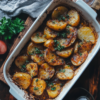 Crispy Oven Fried Potatoes  Onions Easy Side Dish