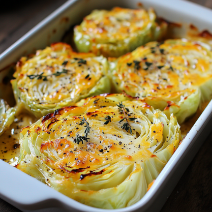 Easy Cheesy Baked Cabbage Steaks for Dinner Tonight