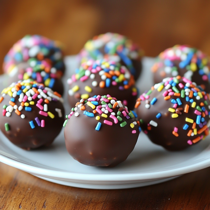 Easy Chocolate Sprinkles Truffles Recipe  Sweet Treats