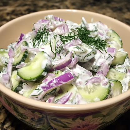 Easy Creamy Cucumber Salad Recipe Ready in 10 Minutes