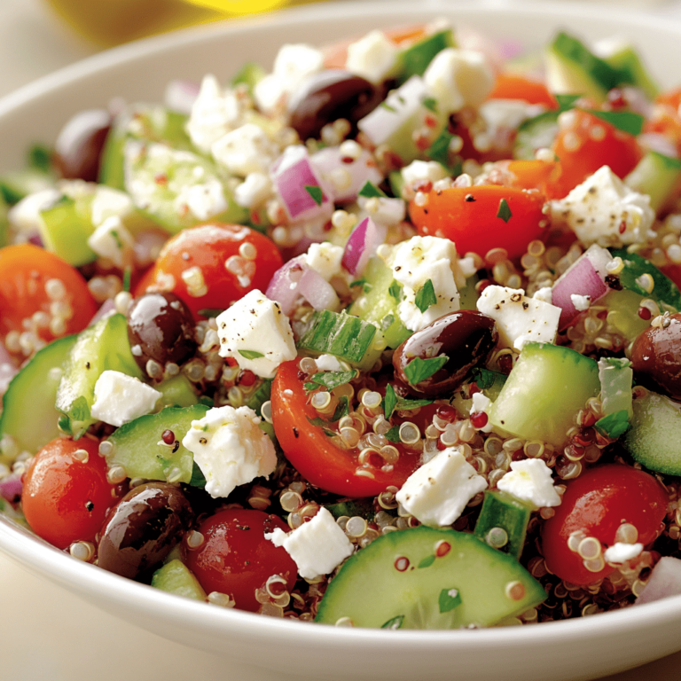 Fresh Mediterranean Quinoa Salad with Feta