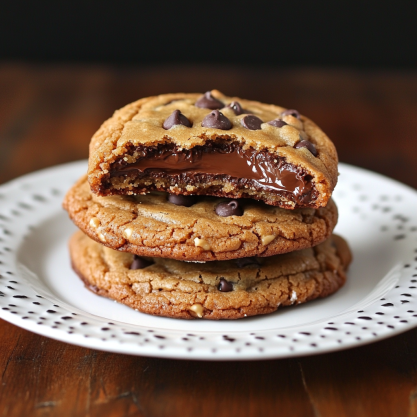 Nutella Stuffed Chocolate Chip Cookies Recipe