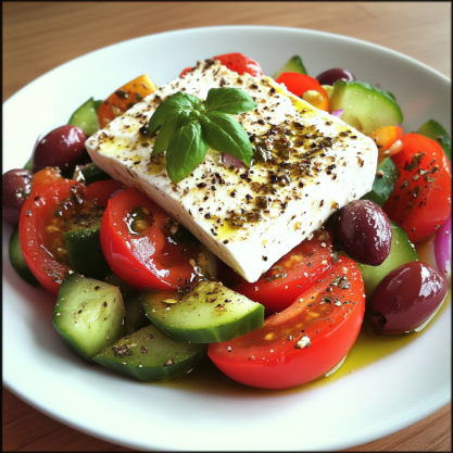 Traditional Greek Salad Recipe  Fresh Mediterranean Dish