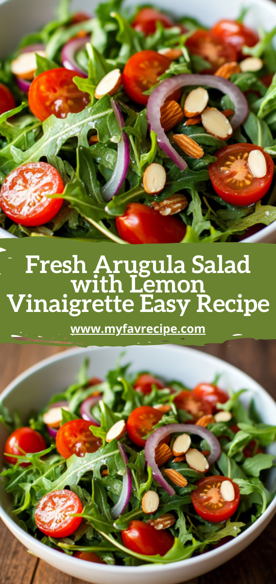 Fresh Arugula Salad with Lemon Vinaigrette Easy Recipe