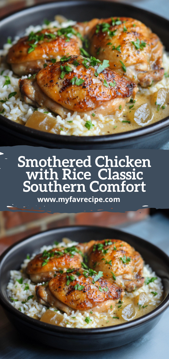 Smothered Chicken with Rice  Classic Southern Comfort