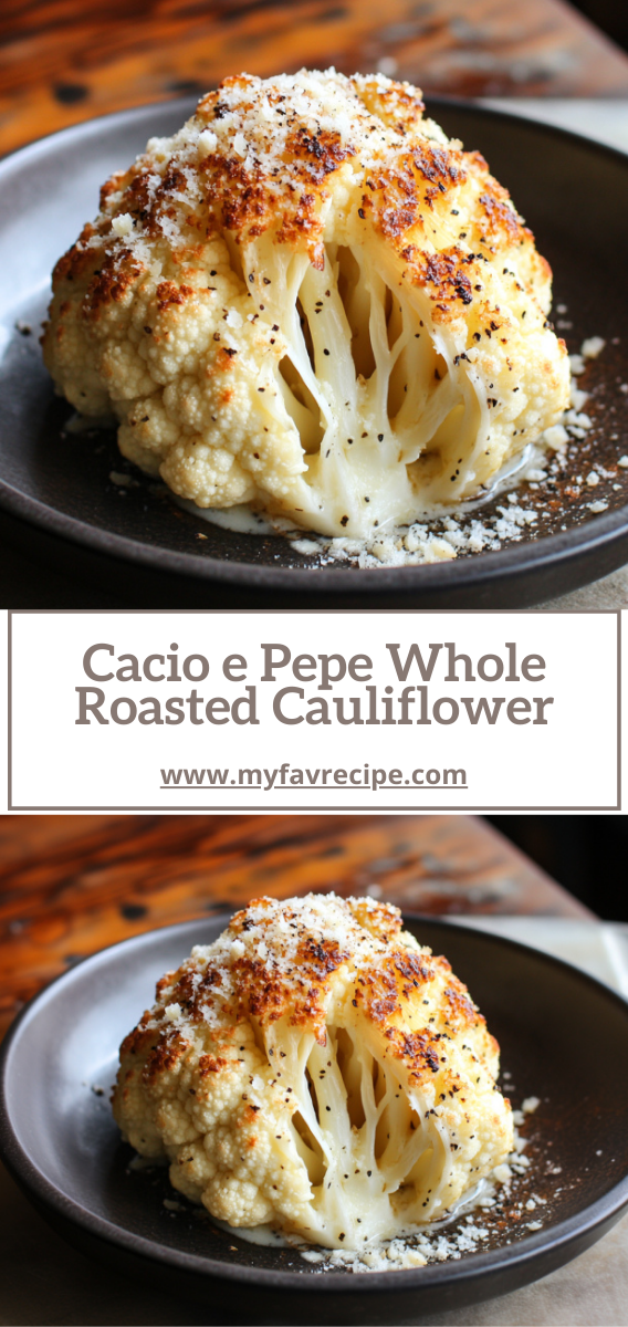 Cacio e Pepe Whole Roasted Cauliflower