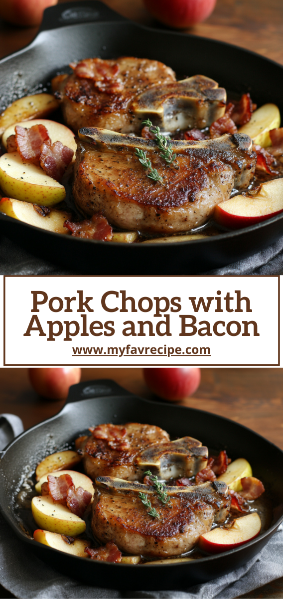 Pork Chops with Apples and Bacon