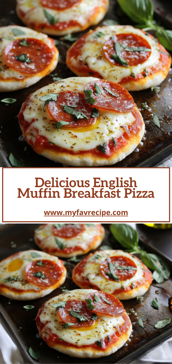 Delicious English Muffin Breakfast Pizza