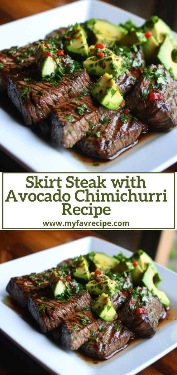 Skirt Steak with Avocado Chimichurri Recipe