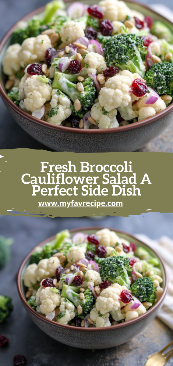 Fresh Broccoli Cauliflower Salad A Perfect Side Dish