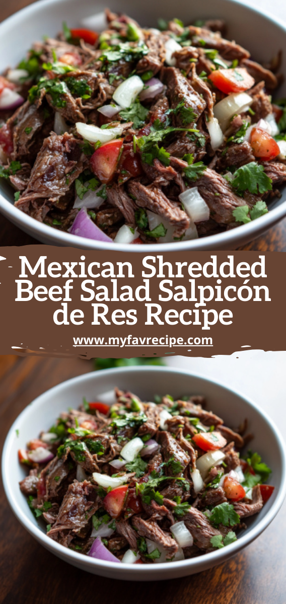 Mexican Shredded Beef Salad Salpicón de Res Recipe