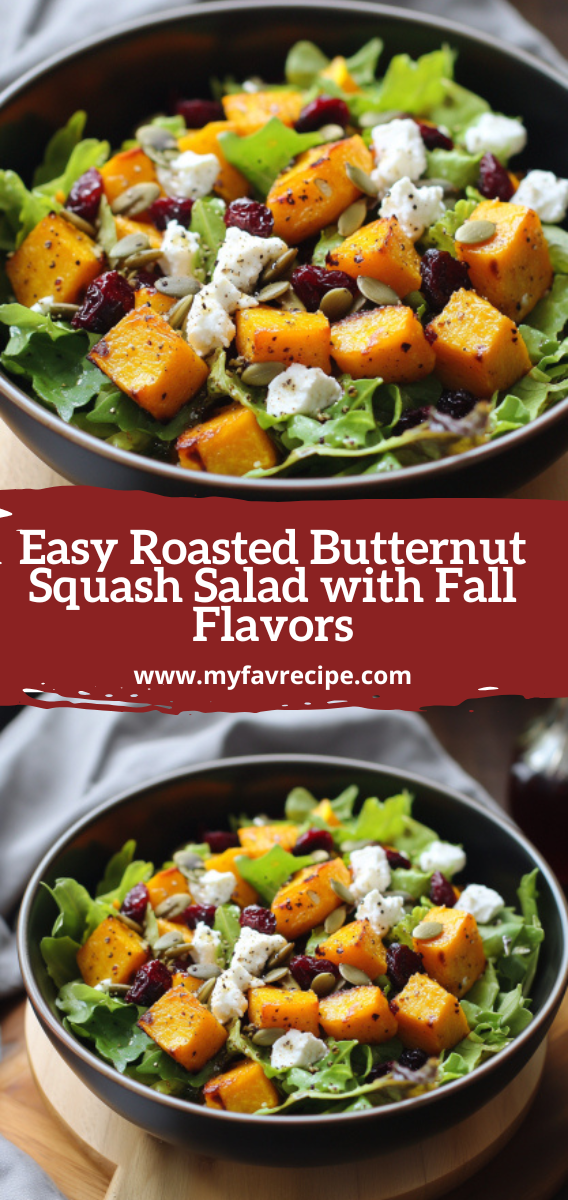 Easy Roasted Butternut Squash Salad with Fall Flavors