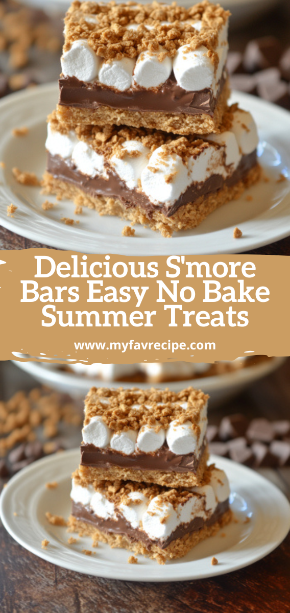 Delicious S\'more Bars Easy No Bake Summer Treats