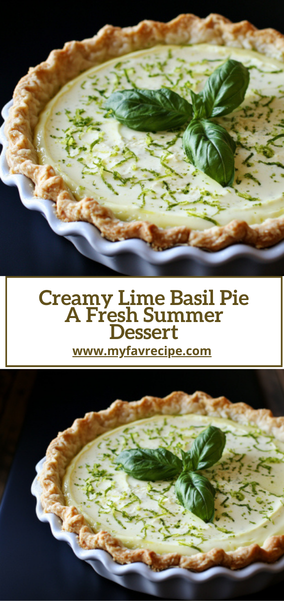 Creamy Lime Basil Pie A Fresh Summer Dessert