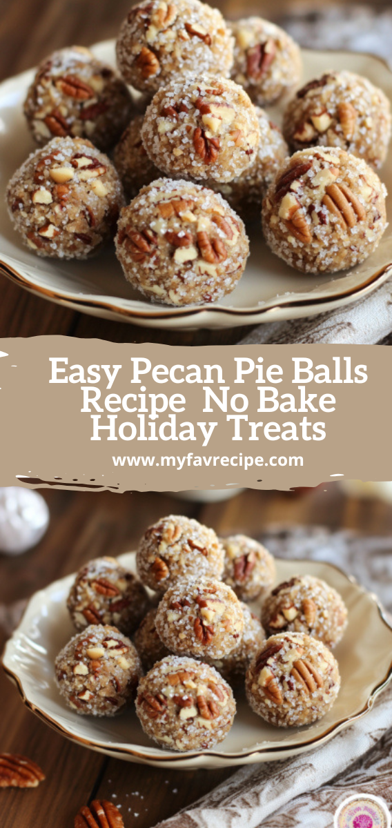 Easy Pecan Pie Balls Recipe  No Bake Holiday Treats