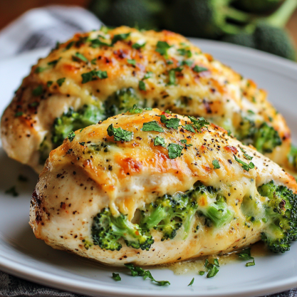 Broccoli Cheese Stuffed Chicken Breast Recipe