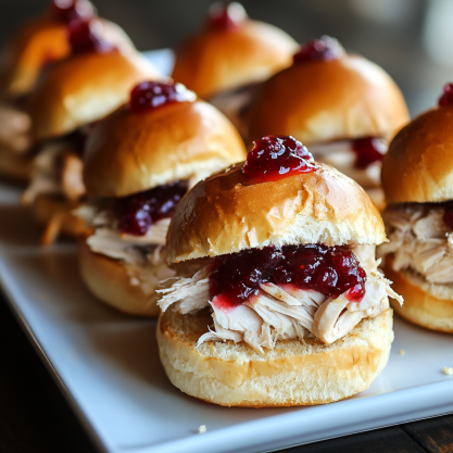 Cranberry Turkey Sliders Perfect Holiday Appetizers