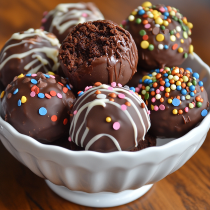 Easy Brownie Mix Truffles Recipe  Sweet Chocolate Treats