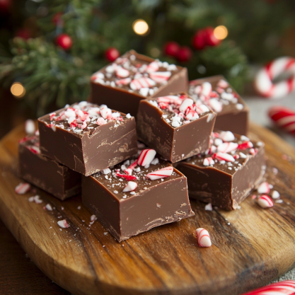 Easy Chocolate Peppermint Fudge Recipe Holiday Treat