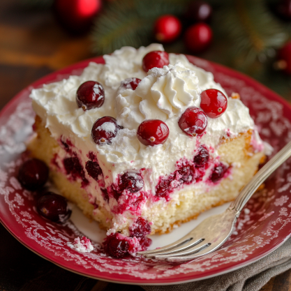 Easy Cranberry Poke Cake Recipe Perfect for Holidays