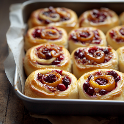 Homemade Cranberry Orange Rolls Sweet Holiday Treat