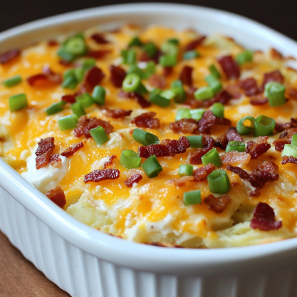 Twice Baked Potato Casserole Recipe  Easy Comfort Food