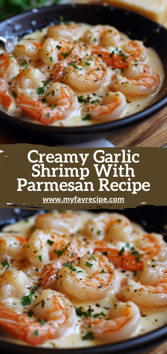 Creamy Garlic Shrimp With Parmesan Recipe