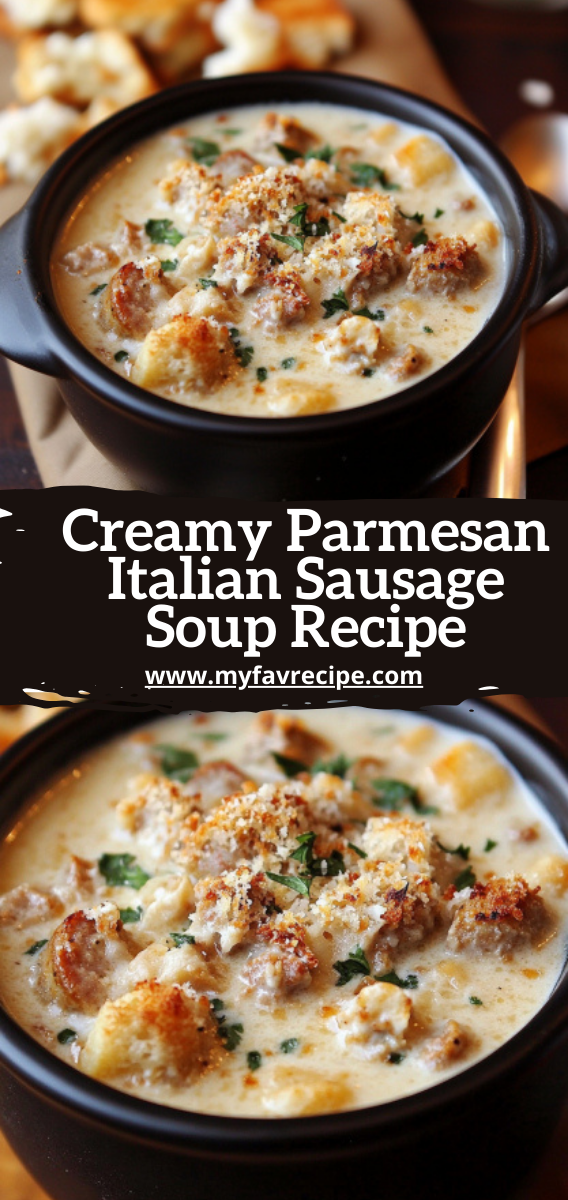 Creamy Parmesan Italian Sausage Soup Recipe