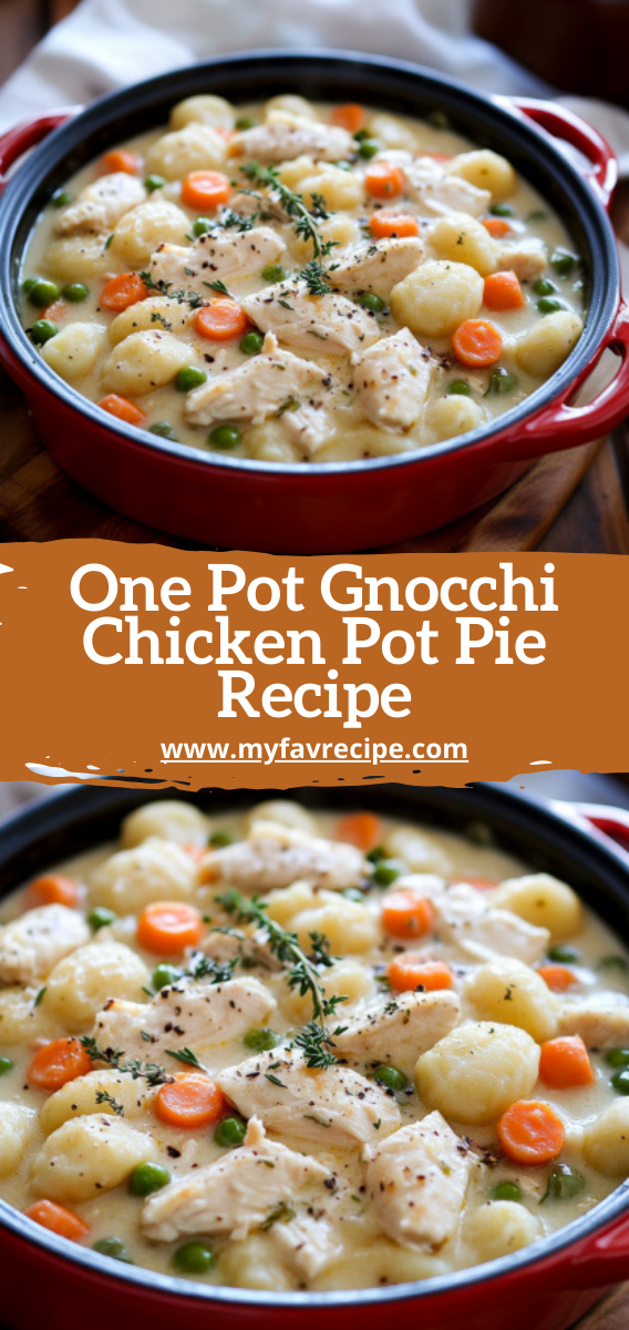 One Pot Gnocchi Chicken Pot Pie Recipe