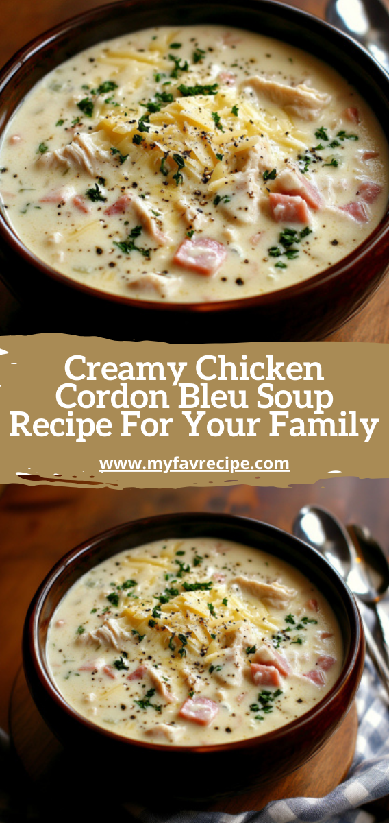 Creamy Chicken Cordon Bleu Soup Recipe For Your Family