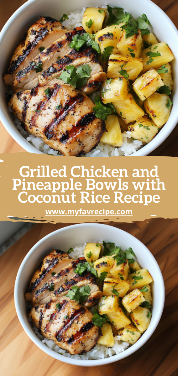 Grilled Chicken and Pineapple Bowls with Coconut Rice Recipe