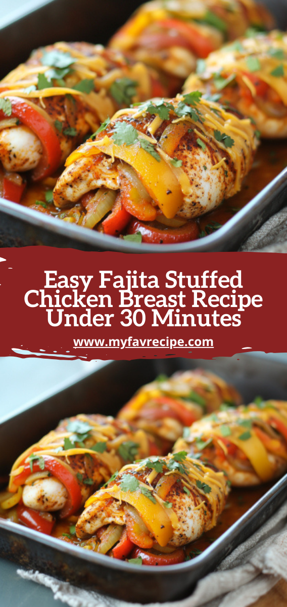 Easy Fajita Stuffed Chicken Breast Recipe Under 30 Minutes