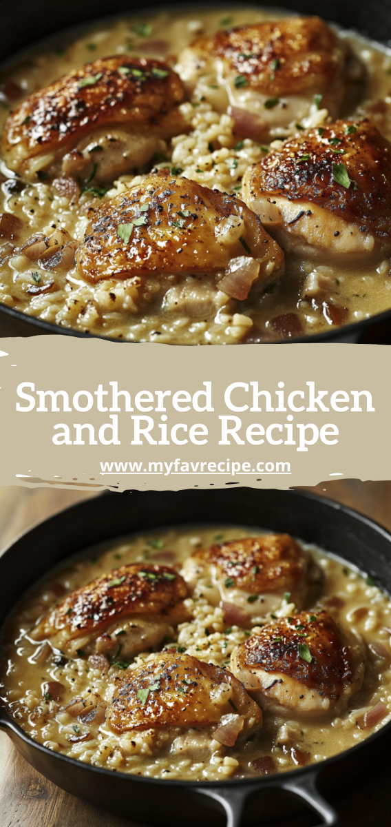 Smothered Chicken and Rice Recipe