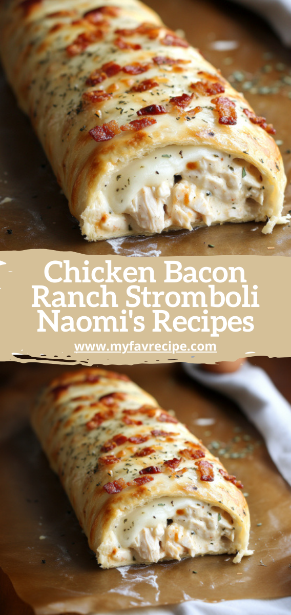 Chicken Bacon Ranch Stromboli Naomi\'s Recipes